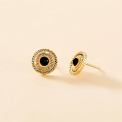 Boucles D'oreilles Puces Aghavni Plaque Or Jaune Agate|Marc Orian Clearance