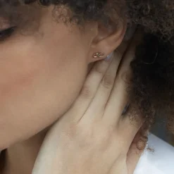 Boucles D'oreilles Puces Ajna Plaqué Or Jaune|Marc Orian Outlet