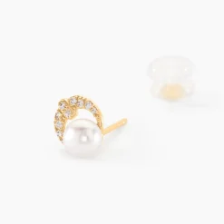Boucles D'oreilles Puces Aloys Or Jaune Perle De Culture|Marc Orian Clearance
