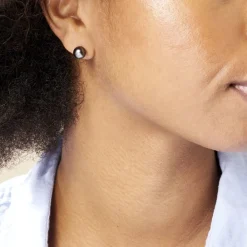 Boucles D'oreilles Puces Alper Or Jaune Perle De Culture De Tahiti|Marc Orian Outlet