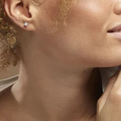 Boucles D'oreilles Puces Alys Argent Blanc Oxyde De Zirconium|Marc Orian New