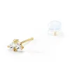 Boucles D'oreilles Puces Amandia Or Jaune Oxyde De Zirconium