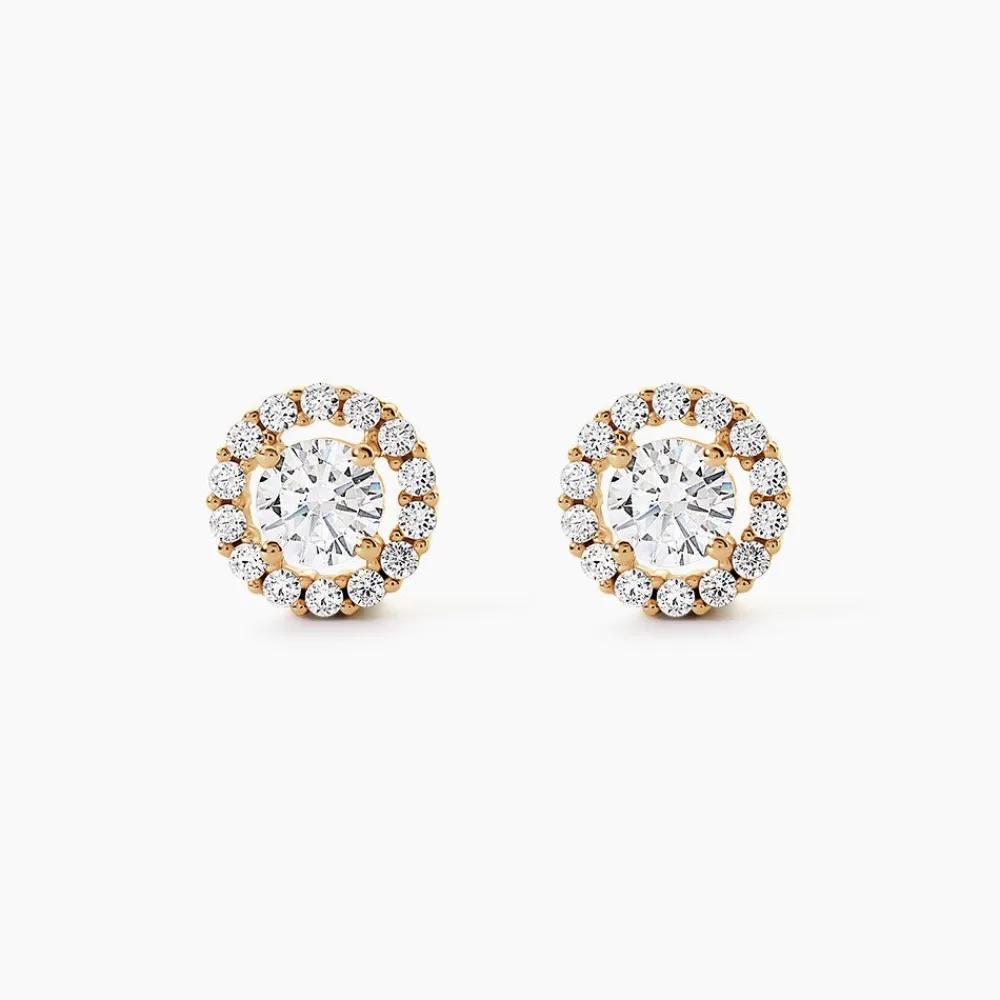 Boucles D'Oreilles Puces Annissa Plaqué Or Jaune Oxyde De Zirconium|Marc Orian Clearance