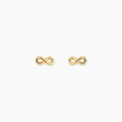 Boucles D'oreilles Puces Annie-francoise Infini Or Jaune