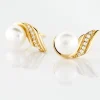 Boucles D'oreilles Puces Antoinette Or Jaune Perle De Culture|Marc Orian Hot
