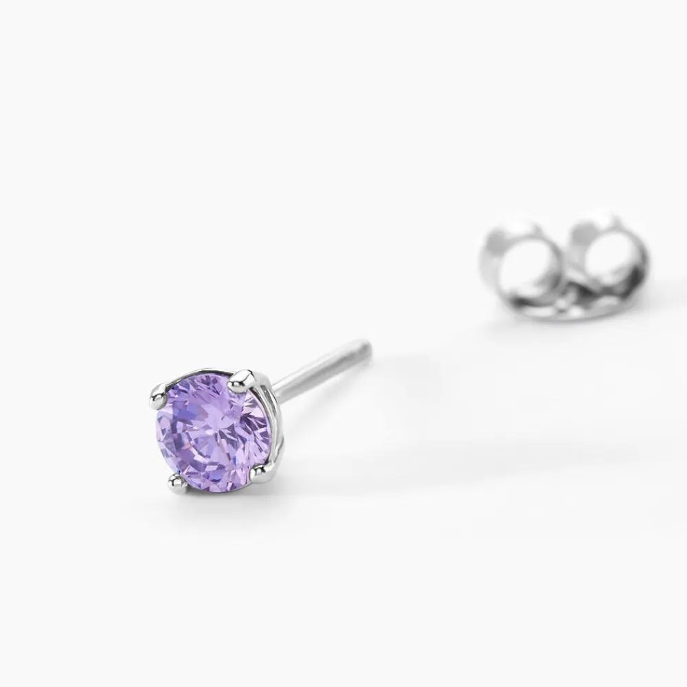 Boucles D'oreilles Puces Argent Blanc Rio Santa Teresa Oxyde|Marc Orian Discount