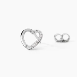 Boucles D'oreilles Puces Argent Blanc Saverio Oxydes De Zirconium|Marc Orian Hot