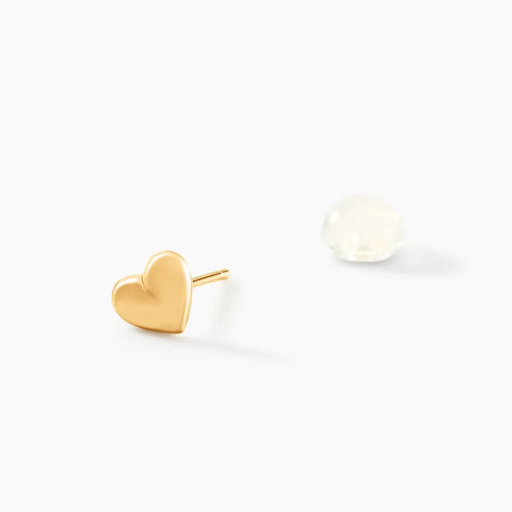 Boucles D'oreilles Puces Aricia Coeur Or Jaune|Marc Orian Hot
