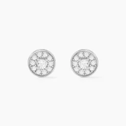 Boucles D'oreilles Puces Auxana De Zirconium|Marc Orian New