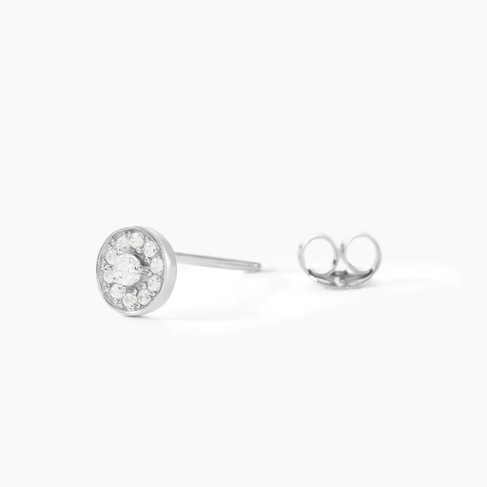 Boucles D'oreilles Puces Auxana De Zirconium|Marc Orian New