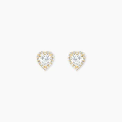 Boucles D'oreilles Puces Aymane Or Jaune Oxyde De Zirconium