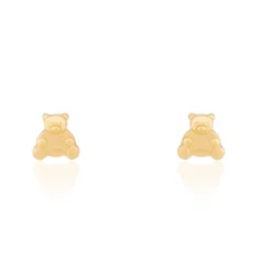 Boucles D'oreilles Puces Baptista Ours Or Jaune|Marc Orian Online