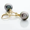 Boucles D'oreilles Puces Baroque Dormeuse Or Jaune Perle De Tahiti|Marc Orian New