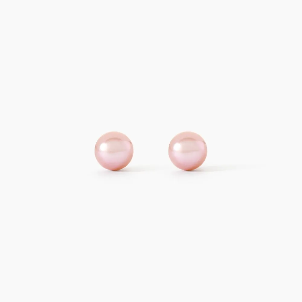Boucles D'Oreilles Puces Bianca Or Jaune Perle De Culture|Marc Orian Best