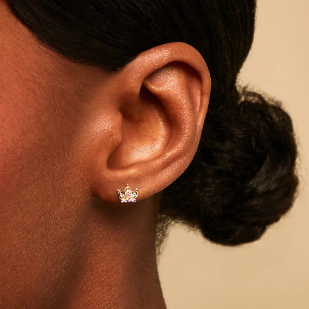 Boucles D'Oreilles Puces Bohumir Or Jaune Oxyde De Zirconium|Marc Orian