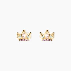 Boucles D'Oreilles Puces Bohumir Or Jaune Oxyde De Zirconium|Marc Orian