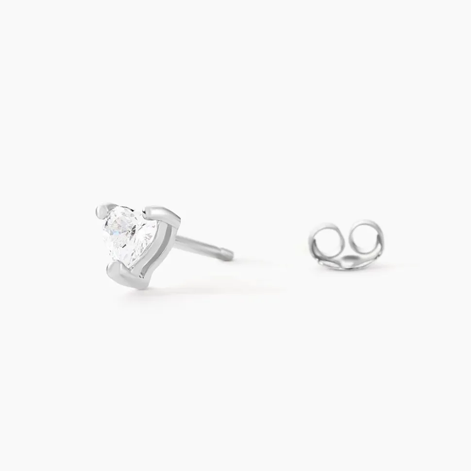 Boucles D'oreilles Puces Breana Argent Blanc Oxyde De Zirconium