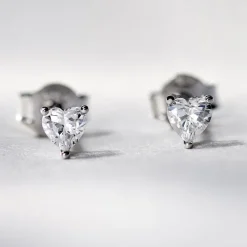 Boucles D'oreilles Puces Breana Argent Blanc Oxyde De Zirconium
