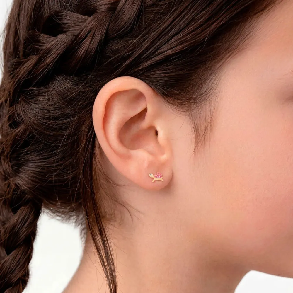 Boucles D'oreilles Puces Cali Tortue Or Jaune|Marc Orian Best
