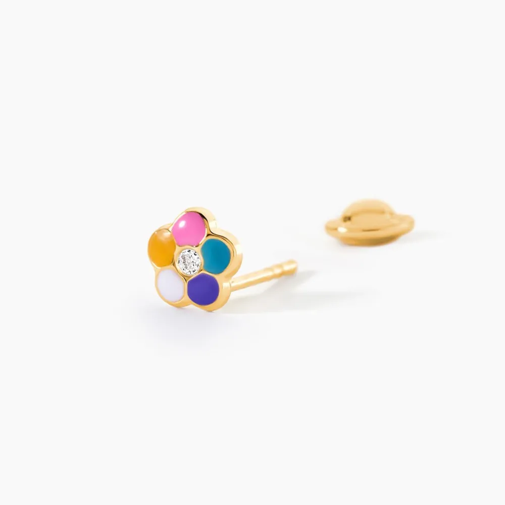 Boucles D'Oreilles Puces Caly Or Jaune Oxyde De Zirconium|Marc Orian Hot