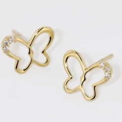 Boucles D'oreilles Puces Camomille Or Jaune Oxyde De Zirconium|Marc Orian Clearance
