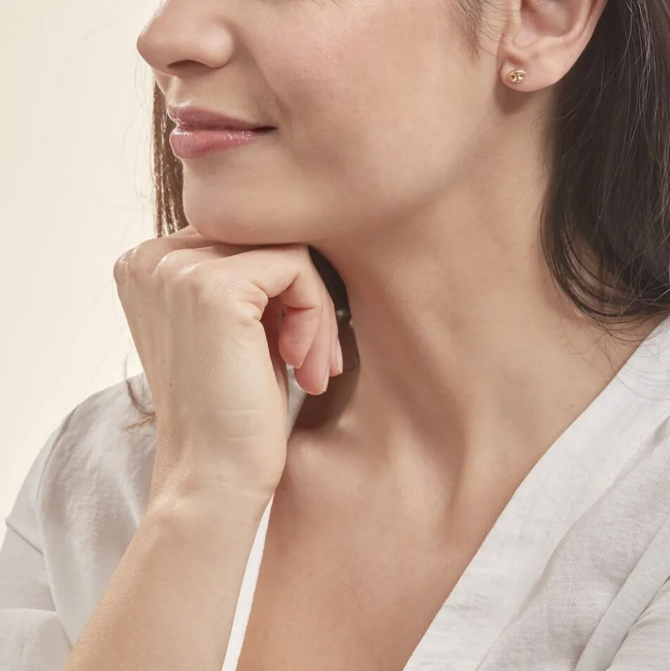 Boucles D'oreilles Puces Cara Or Jaune
