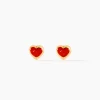 Boucles D'oreilles Puces Coralie Coeur Or Jaune|Marc Orian Online