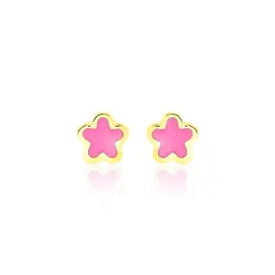 Boucles D'oreilles Puces Damia Fleur Or Jaune Nacre|Marc Orian Hot