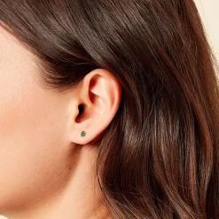 Boucles D'oreilles Puces Daria Or Jaune Oxyde De Zirconium