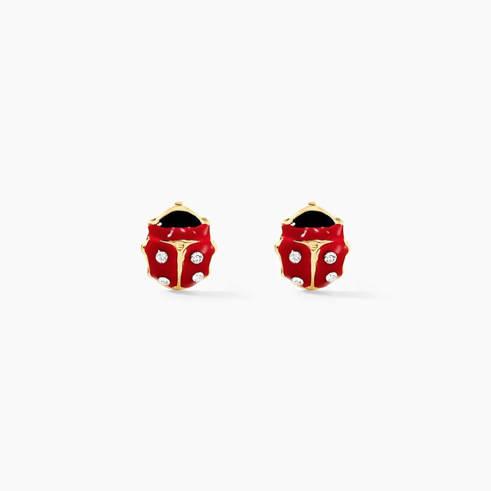 Boucles D'oreilles Puces Deena Or Jaune Oxyde De Zirconium|Marc Orian Sale