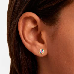 Boucles D'oreilles Puces Dorya Poisson Or Jaune|Marc Orian New