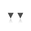 Boucles D'oreilles Puces Edith Acier Blanc
