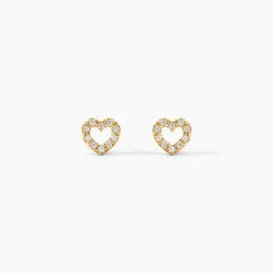 Boucles D'oreilles Puces Eily Or Jaune Oxyde De Zirconium