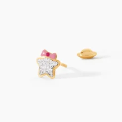 Boucles D'Oreilles Puces Evania Or Jaune Cristal|Marc Orian Sale
