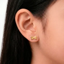 Boucles D'oreilles Puces Evonne Noeud Or Jaune|Marc Orian Discount