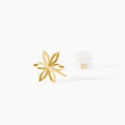 Boucles D'oreilles Puces Fadia Fleur Or Jaune