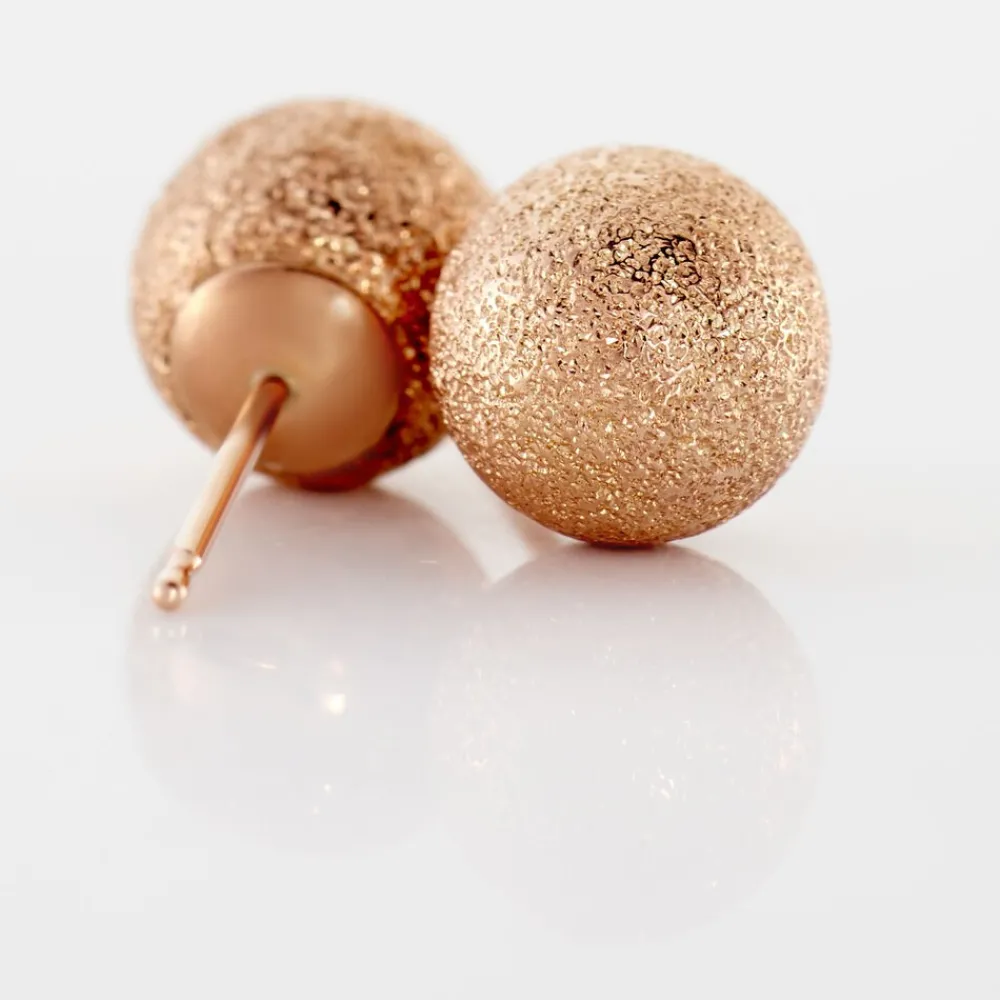 Boucles D'oreilles Puces Fidelia Boule Sablee|Marc Orian Online