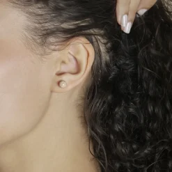 Boucles D'oreilles Puces Fidelia Boule Sablee|Marc Orian Online