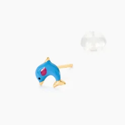 Boucles D'oreilles Puces Flipper Dauphin Or Jaune|Marc Orian Discount
