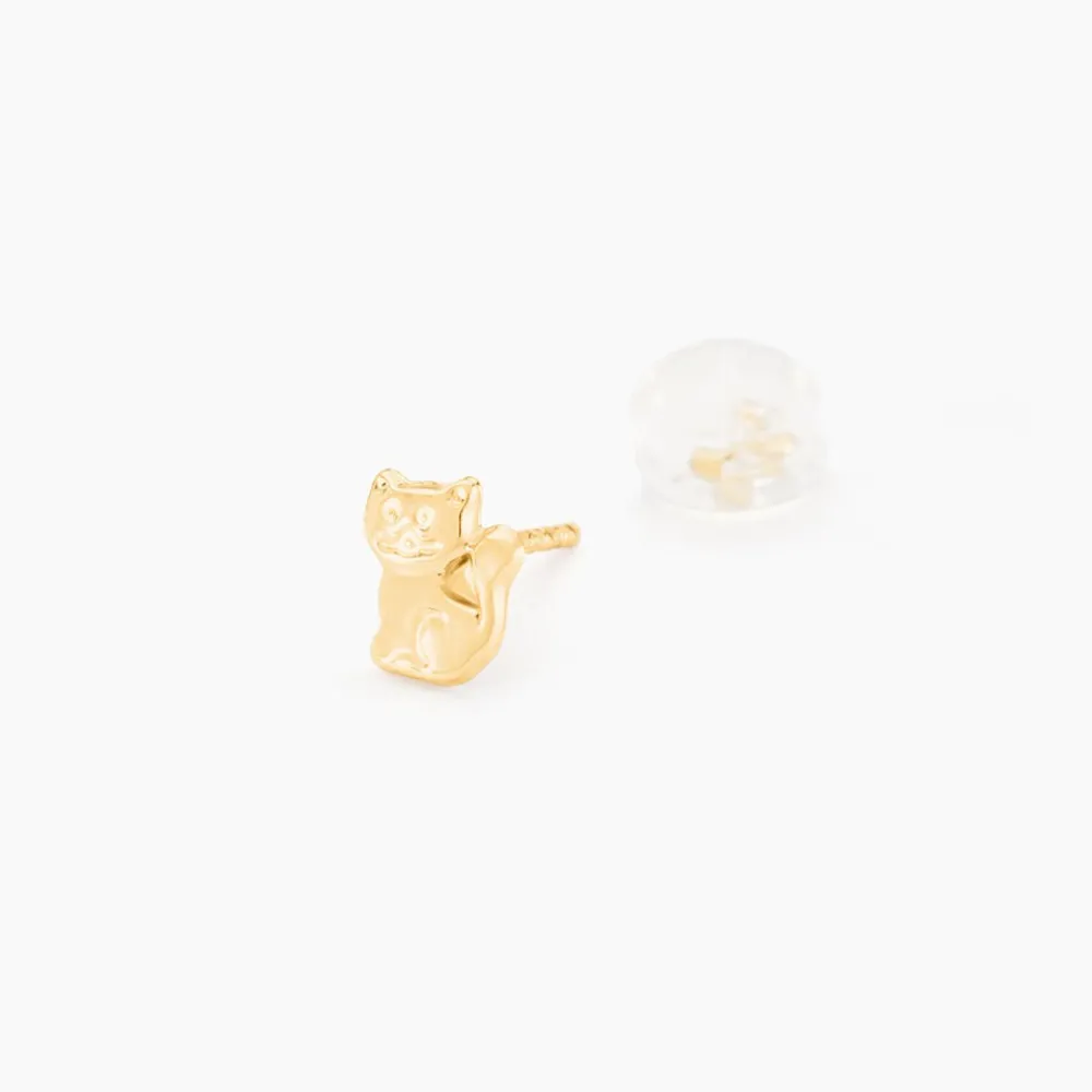 Boucles D'oreilles Puces Florenta Chat Or Jaune|Marc Orian Outlet
