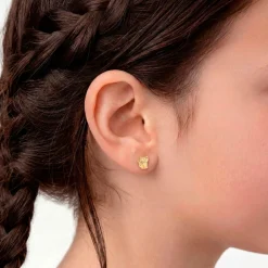 Boucles D'oreilles Puces Florenta Chat Or Jaune|Marc Orian Outlet