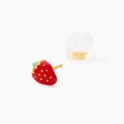 Boucles D'oreilles Puces Fraise Or Jaune|Marc Orian New