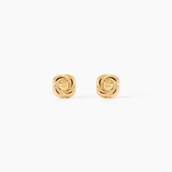 Boucles D'oreilles Puces Gennaro Fleur Or Jaune