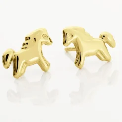 Boucles D'oreilles Puces Gerd Cheval Or Jaune|Marc Orian Best