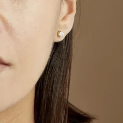 Boucles D'oreilles Puces 4 Griffes Or Jaune Diamant Synthetique|Marc Orian Hot