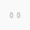Boucles D'oreilles Puces Hermance Argent Blanc Oxyde De Zirconium