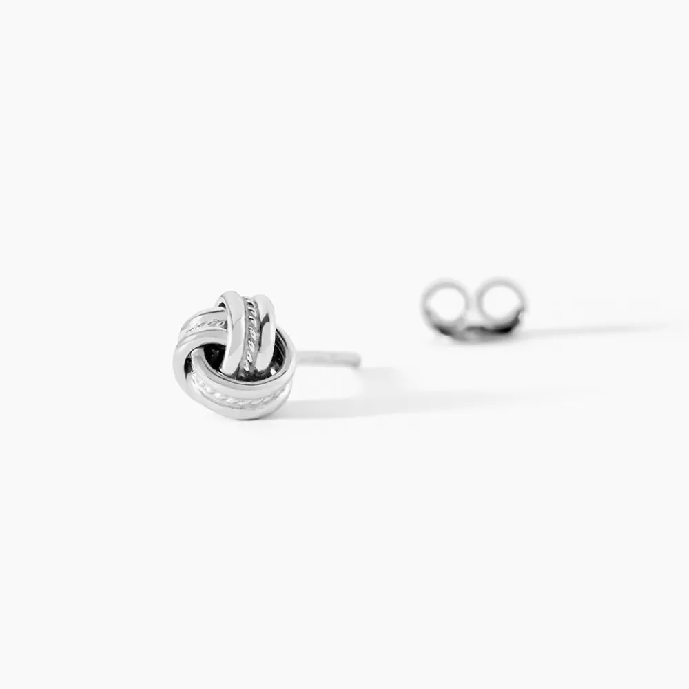 Boucles D'oreilles Puces Iloa Argent Blanc|Marc Orian Hot