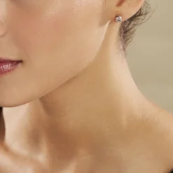 Boucles D'oreilles Puces Iloa Argent Blanc|Marc Orian Hot