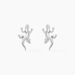 Boucles D'oreilles Puces Ivelyse Argent Blanc