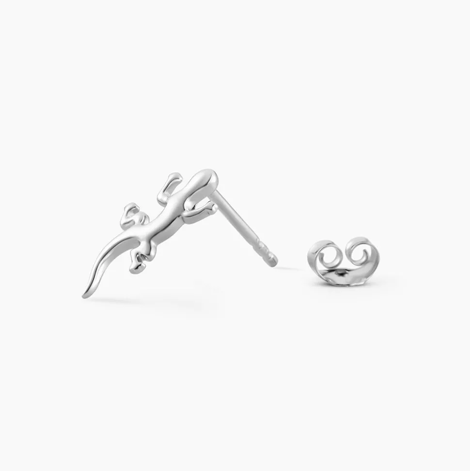 Boucles D'oreilles Puces Ivelyse Argent Blanc